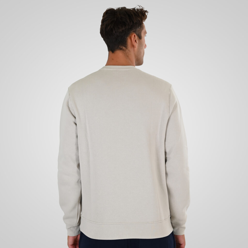 262MTOP-1153 CREWNECK TOP WITH EMBOSSED AND HIGH DENSITY PRINT (BRUSHED FLEECE) ICE