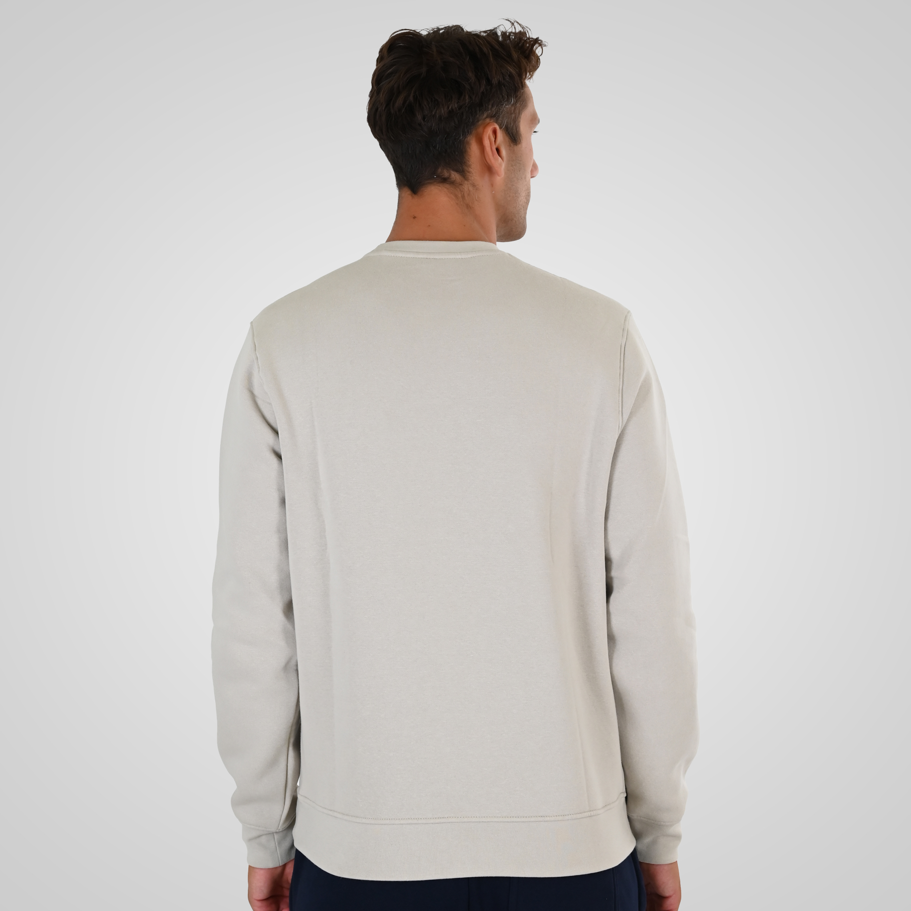 262MTOP-1153 CREWNECK TOP WITH EMBOSSED AND HIGH DENSITY PRINT (BRUSHED FLEECE) ICE - Image 4