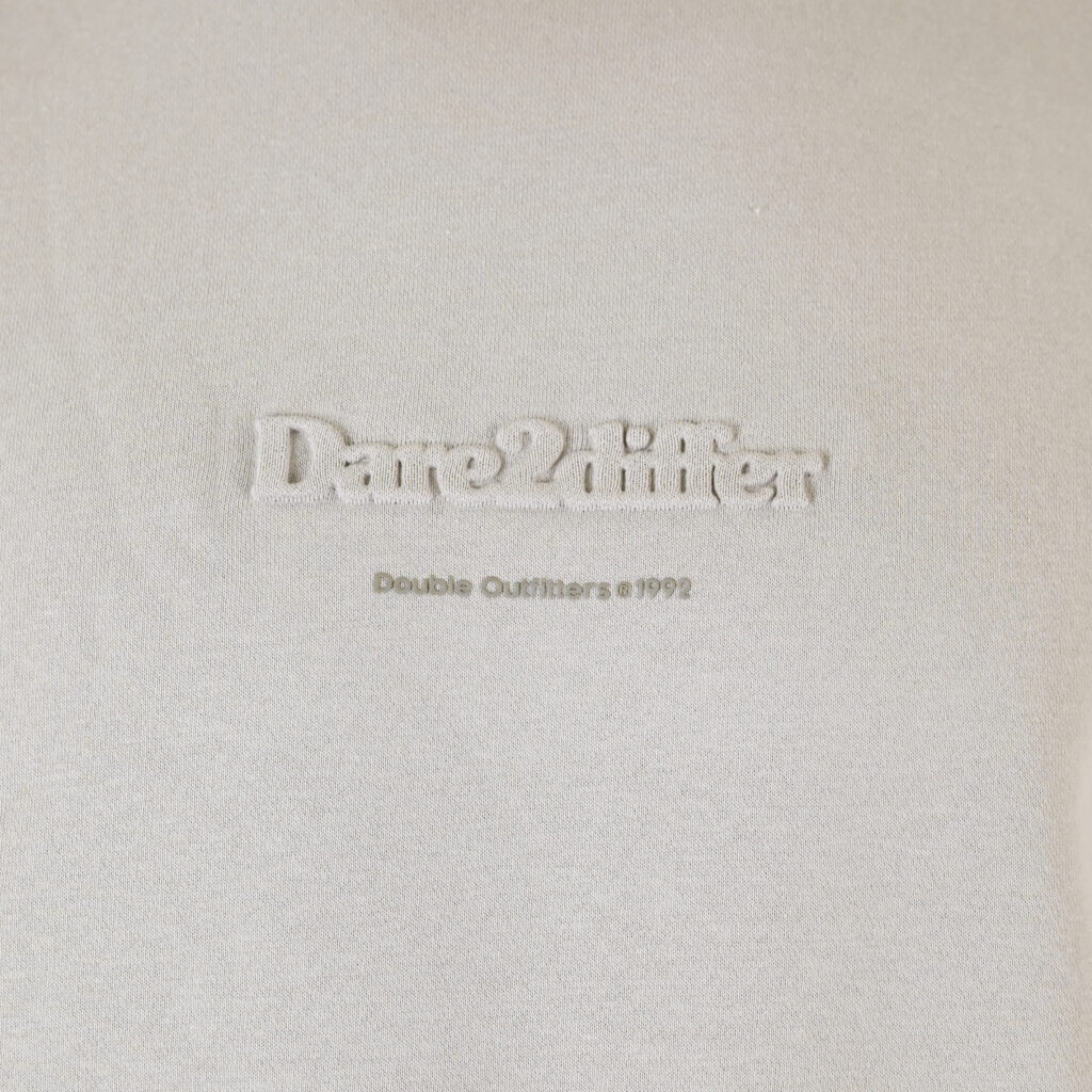 262MTOP-1153 CREWNECK TOP WITH EMBOSSED AND HIGH DENSITY PRINT (BRUSHED FLEECE) ICE