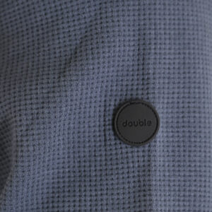 262MTOP-1154 HOODIE IN SPECIAL FABRIC (WAFFLE) STEEL BLUE - Image 5