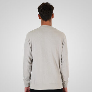 262MTOP-1155 CREWNECK IN SPECIAL FABRIC (WAFFLE) ICE GREY - Image 4