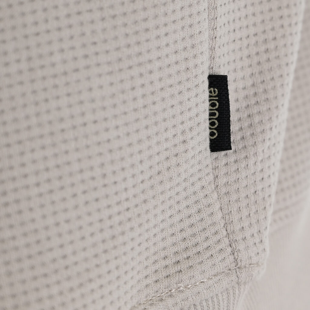 262MTOP-1155 CREWNECK IN SPECIAL FABRIC (WAFFLE) ICE GREY