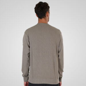 262MTOP-1155 CREWNECK IN SPECIAL FABRIC (WAFFLE) LT TAUPE - Image 4