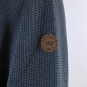 262MTOP-1155 CREWNECK IN SPECIAL FABRIC (WAFFLE) STEEL BLUE - Image 5
