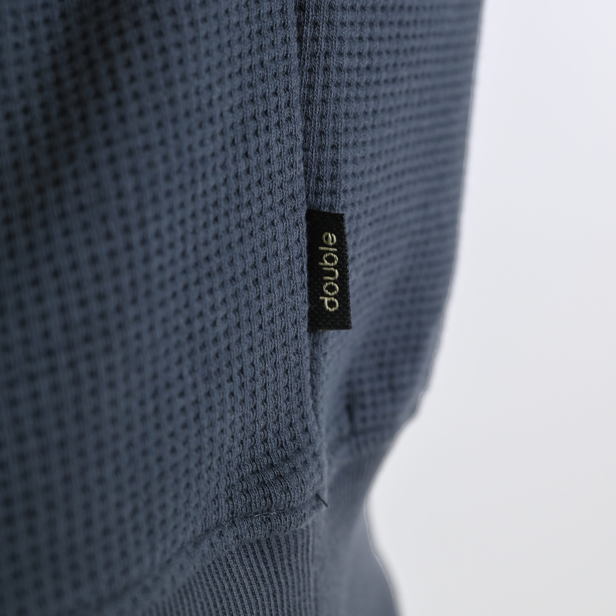 262MTOP-1155 CREWNECK IN SPECIAL FABRIC (WAFFLE) STEEL BLUE - Image 6