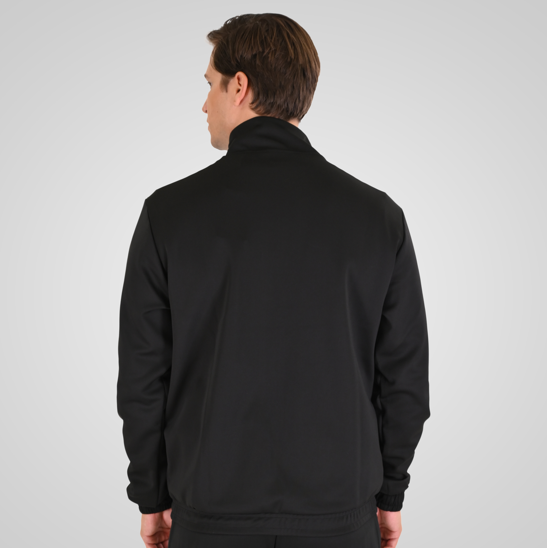 262MTOP-1156 FULL-ZIP TOP WITH COLLAR. HIGH DENSITY PRINT AND STRIPES BLACK - Image 4