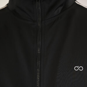 262MTOP-1156 FULL-ZIP TOP WITH COLLAR. HIGH DENSITY PRINT AND STRIPES BLACK - Image 5