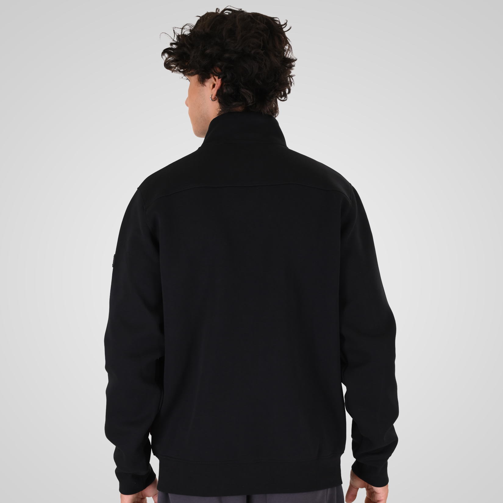 262MTOP-1158 FULL-ZIP WITH STAND-UP COLLAR (INTERLOCK) BLACK - Image 4