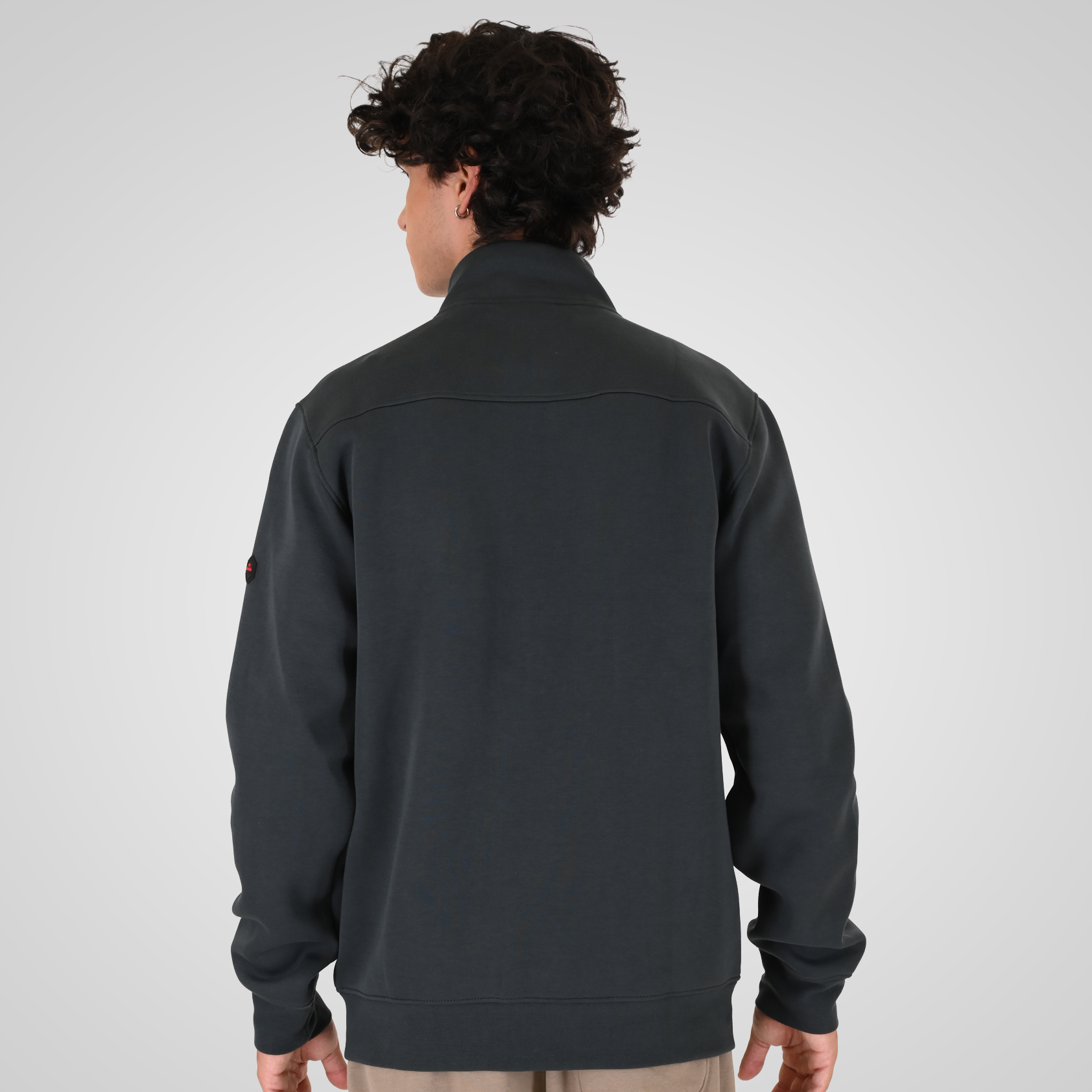 262MTOP-1158 FULL-ZIP WITH STAND-UP COLLAR (INTERLOCK) SHADOW GREEN - Image 4