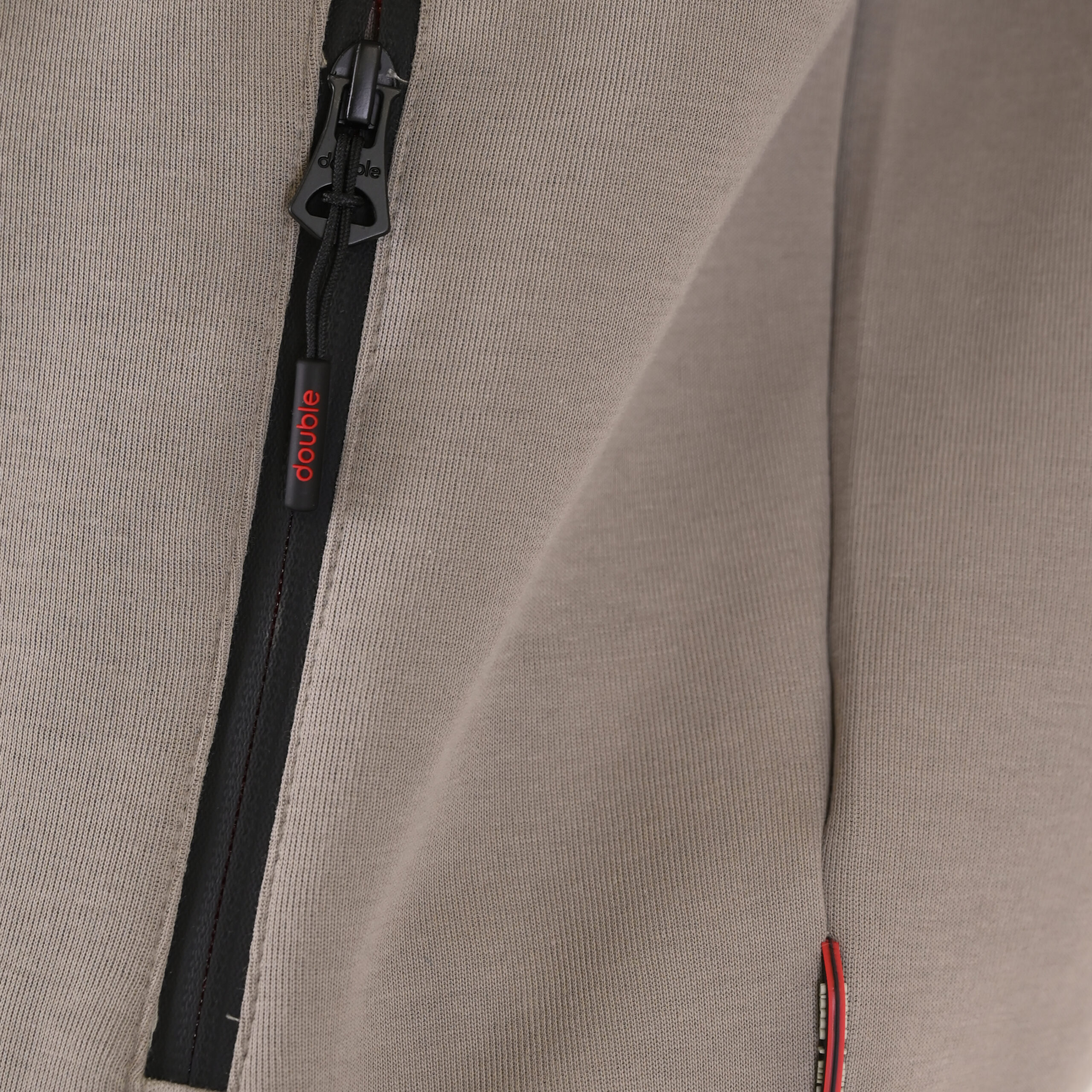 262MTOP-1158 FULL-ZIP WITH STAND-UP COLLAR (INTERLOCK) SMOKE BEIGE - Image 6