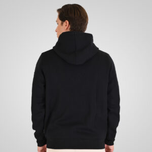 262MTOP-1160 FULL-ZIP HOODIE WITH CHEST POCKET AND THIN HIGH DENSITY PRINT (INTERLOCK) BLACK - Image 4