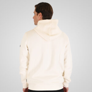 262MTOP-1160 FULL-ZIP HOODIE WITH CHEST POCKET AND THIN HIGH DENSITY PRINT (INTERLOCK) POLAR WHITE - Image 4