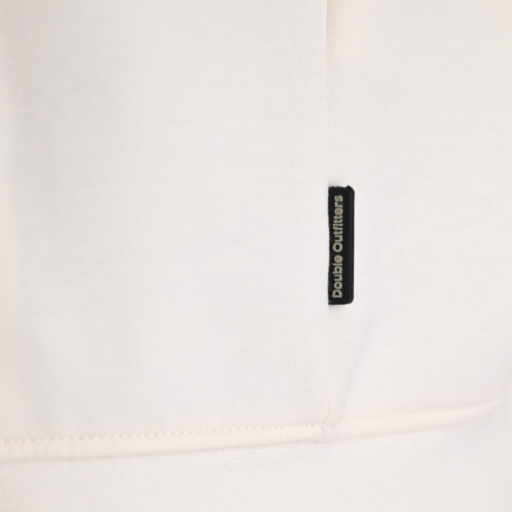 262MTOP-1160 FULL-ZIP HOODIE WITH CHEST POCKET AND THIN HIGH DENSITY PRINT (INTERLOCK) POLAR WHITE