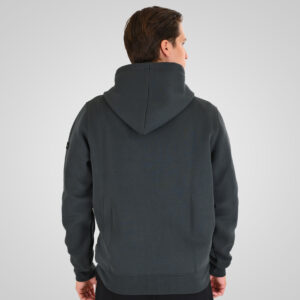 262MTOP-1160 FULL-ZIP HOODIE WITH CHEST POCKET AND THIN HIGH DENSITY PRINT (INTERLOCK) SHADOW GREEN - Image 4
