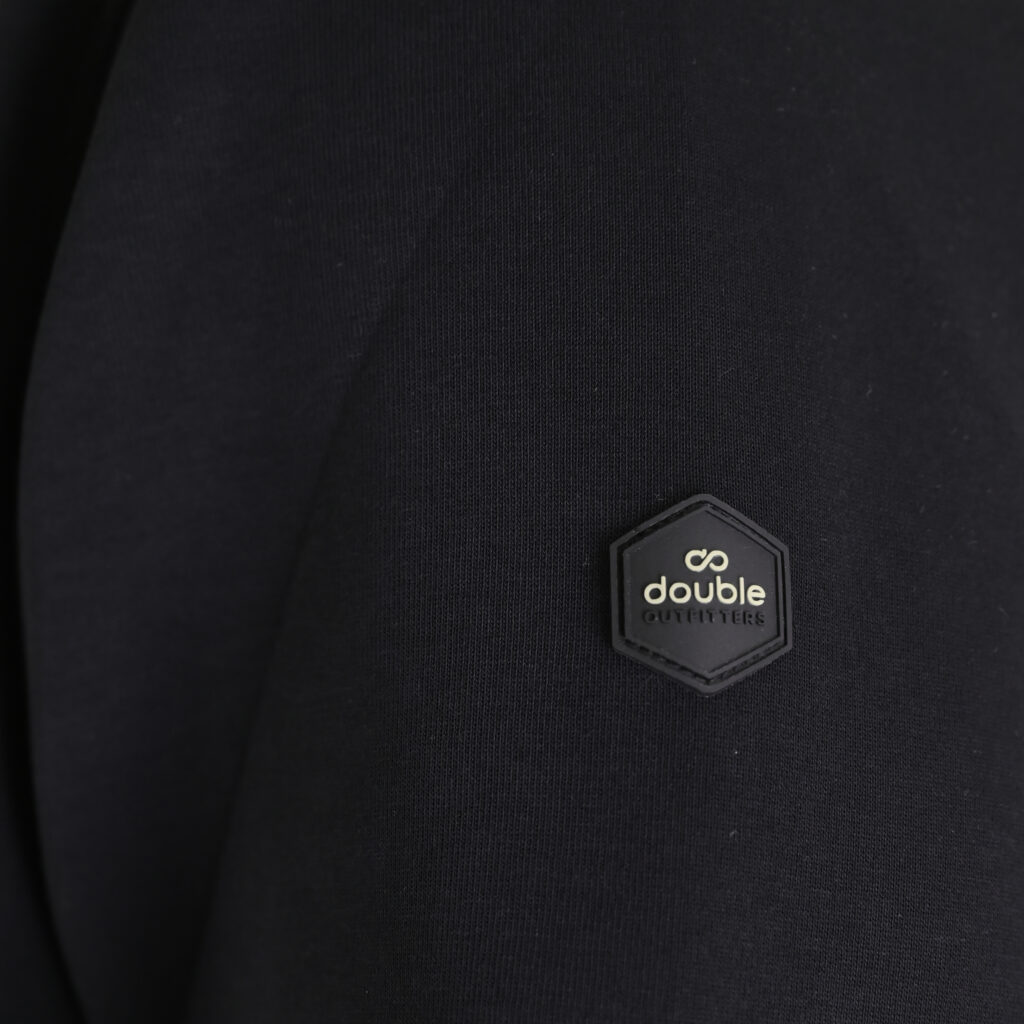 262MTOP-1162 HALF-ZIP WITH STAND-UP COLLAR (INTERLOCK) BLACK