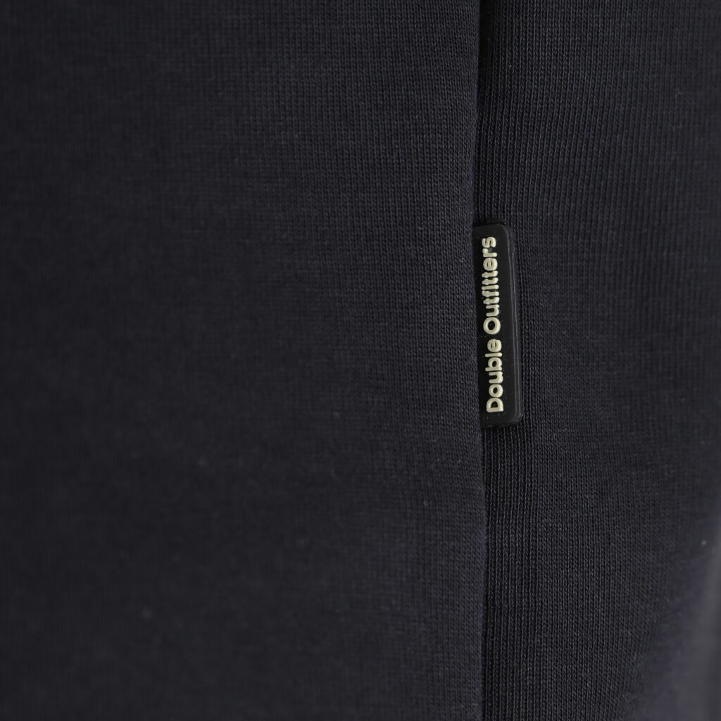 262MTOP-1162 HALF-ZIP WITH STAND-UP COLLAR (INTERLOCK) BLACK