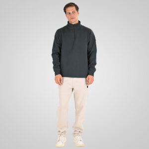 262MTOP-1162 HALF-ZIP WITH STAND-UP COLLAR (INTERLOCK) SHADOW GREEN