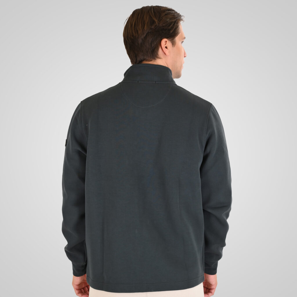 262MTOP-1162 HALF-ZIP WITH STAND-UP COLLAR (INTERLOCK) SHADOW GREEN