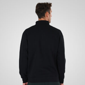 262MTOP-1163 HALF-ZIP WITH STAND-UP COLLAR (BRUSHED FLEECE) BLACK - Image 4