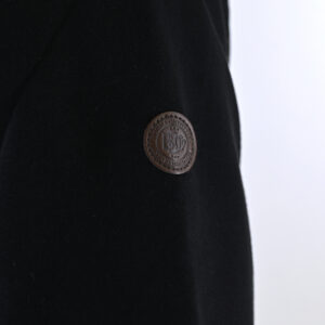 262MTOP-1163 HALF-ZIP WITH STAND-UP COLLAR (BRUSHED FLEECE) BLACK - Image 5