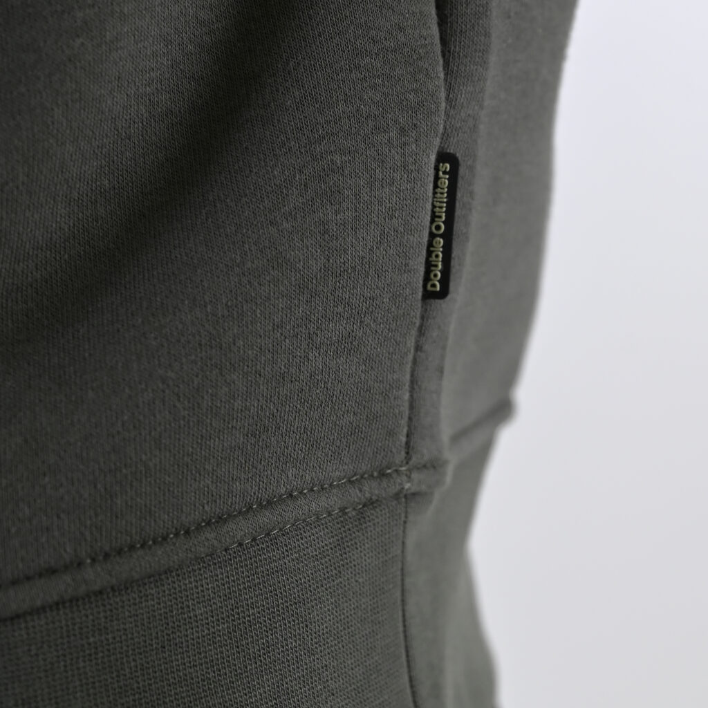 262MTOP-1163 HALF-ZIP WITH STAND-UP COLLAR (BRUSHED FLEECE) KHAKI
