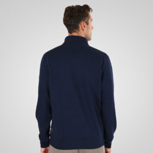 262MTOP-1163 HALF-ZIP WITH STAND-UP COLLAR (BRUSHED FLEECE) NAVY - Image 4