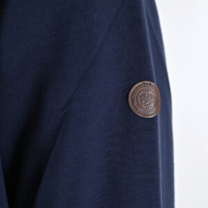 262MTOP-1163 HALF-ZIP WITH STAND-UP COLLAR (BRUSHED FLEECE) NAVY - Image 5