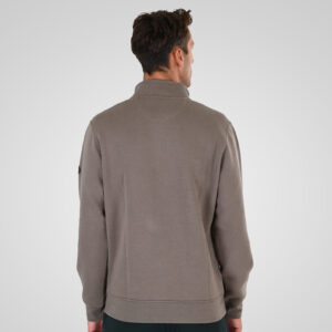 262MTOP-1163 HALF-ZIP WITH STAND-UP COLLAR (BRUSHED FLEECE) TAUPE - Image 4