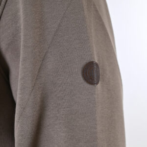 262MTOP-1163 HALF-ZIP WITH STAND-UP COLLAR (BRUSHED FLEECE) TAUPE - Image 5