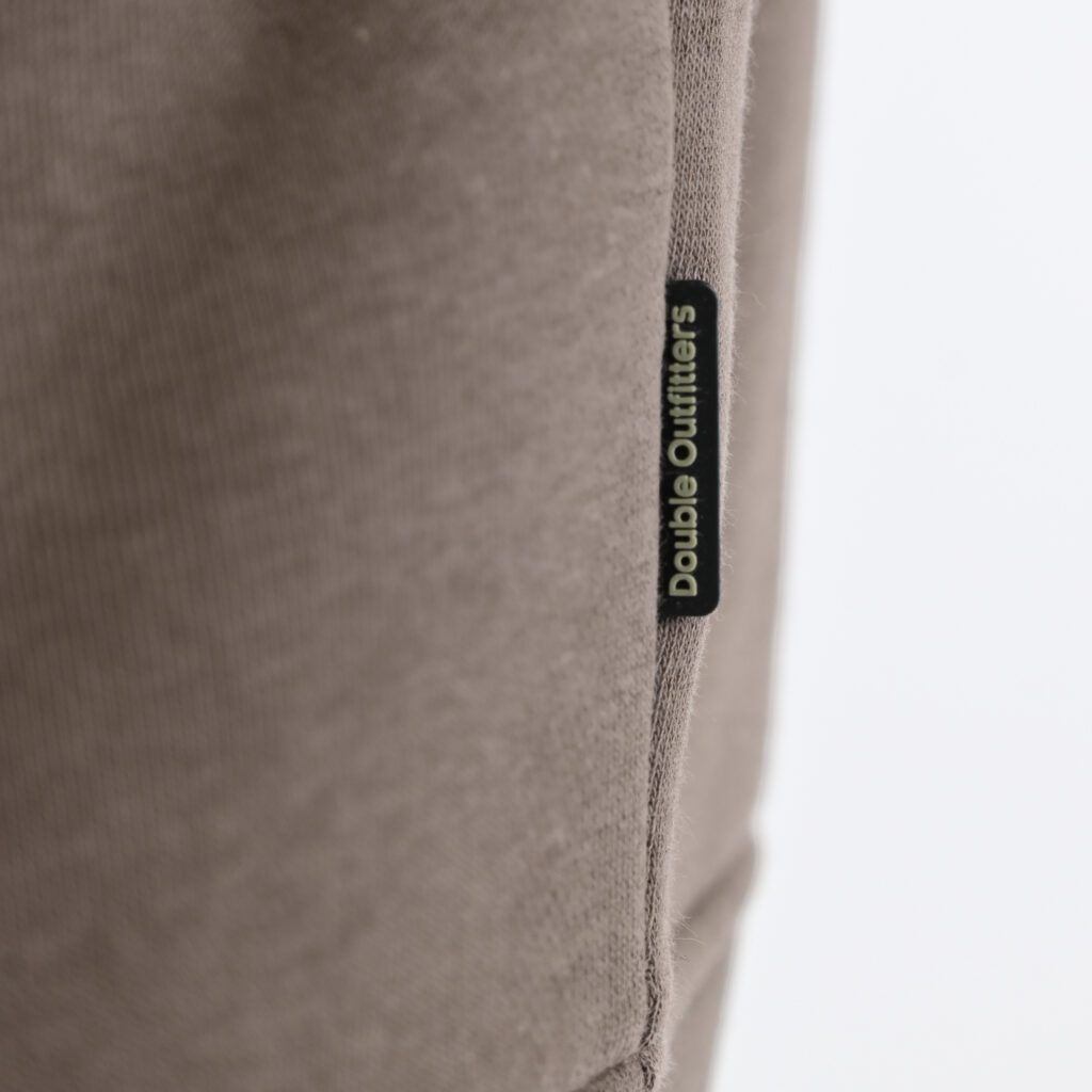 262MTOP-1163 HALF-ZIP WITH STAND-UP COLLAR (BRUSHED FLEECE) TAUPE