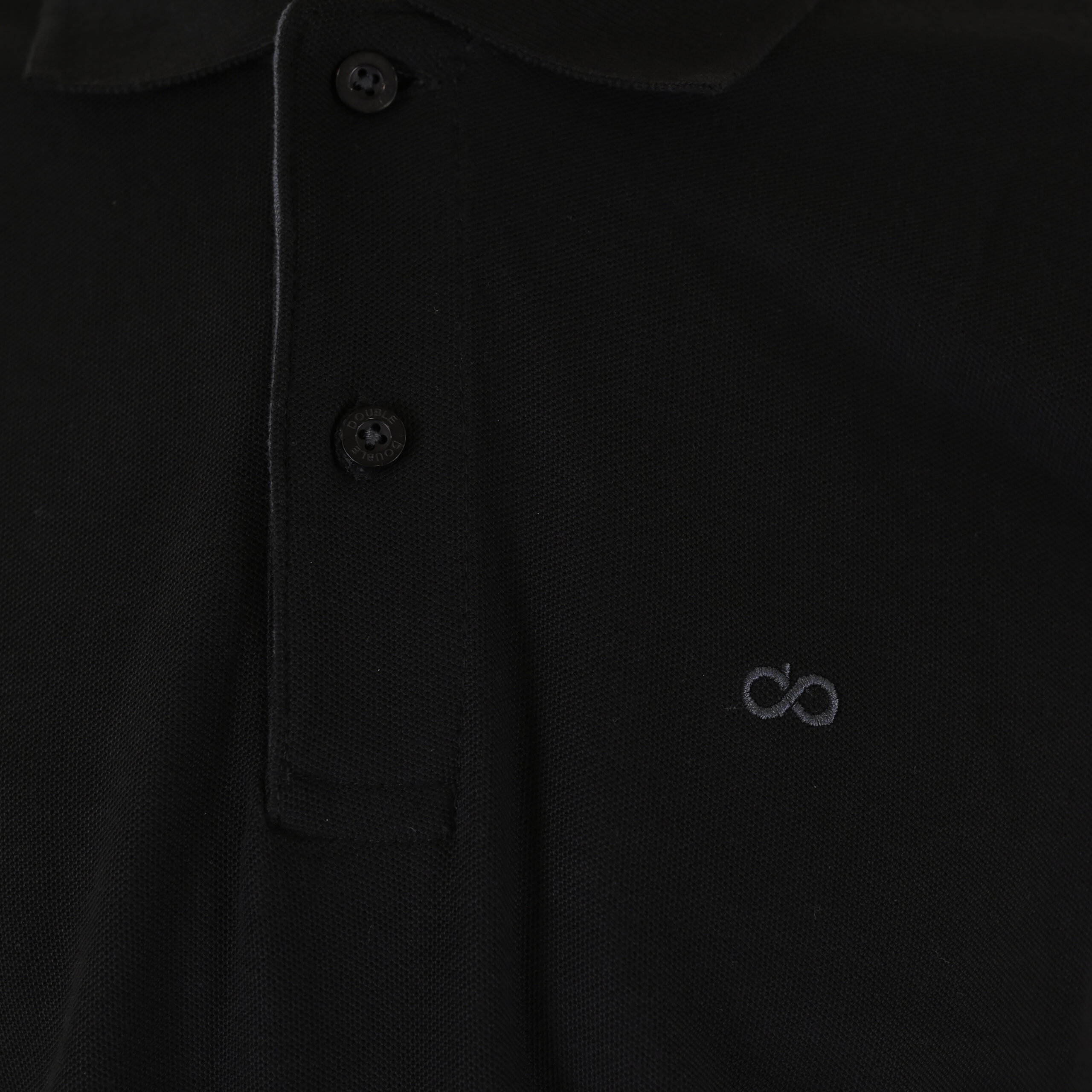 262PS-3097 POLO PIQUE LONGSLEEVE WITH DENSE EMBROIDERY BLACK - Image 5