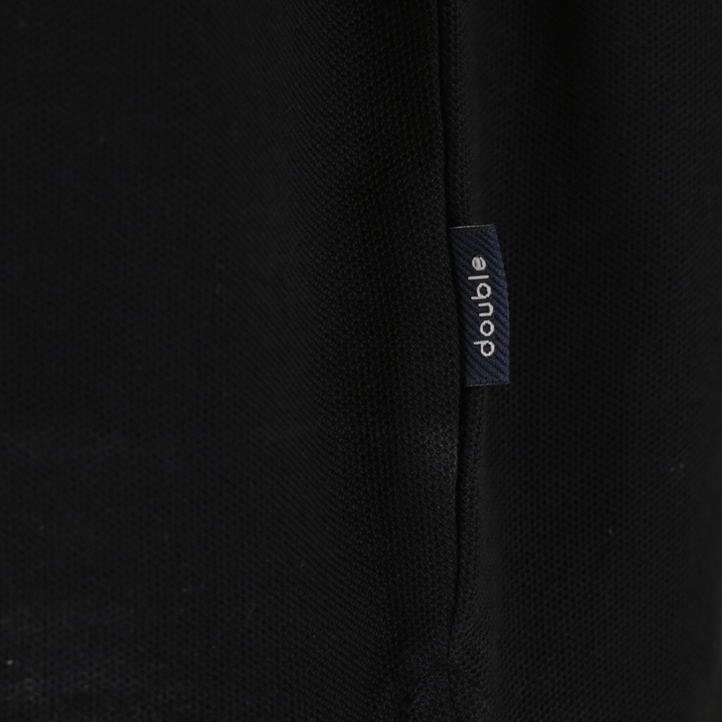 262PS-3097 POLO PIQUE LONGSLEEVE WITH DENSE EMBROIDERY BLACK