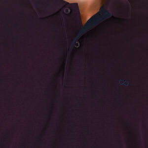 262PS-3097 POLO PIQUE LONGSLEEVE WITH DENSE EMBROIDERY DK RASPBERRY - Image 5