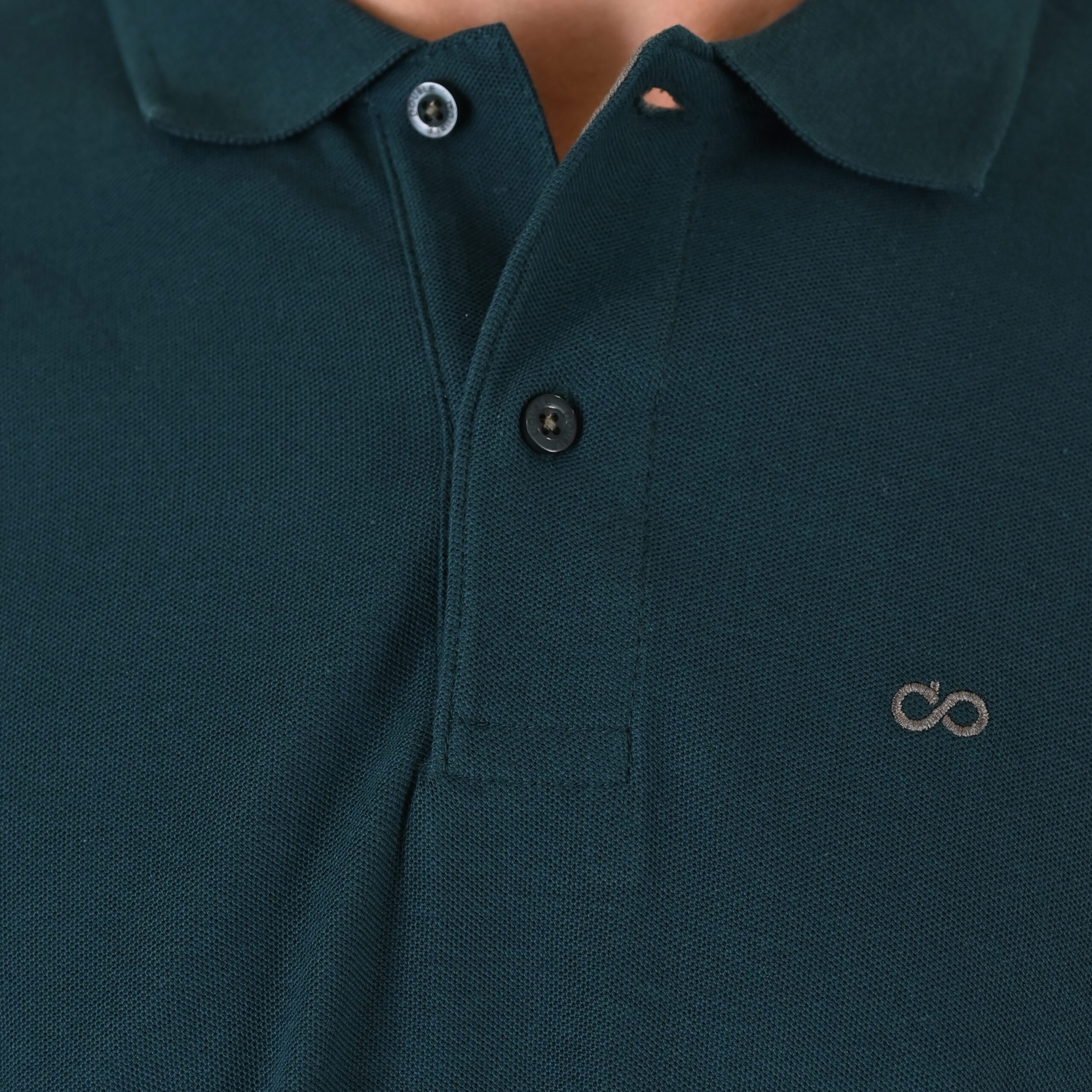 262PS-3097 POLO PIQUE LONGSLEEVE WITH DENSE EMBROIDERY FOREST GREEN - Image 5