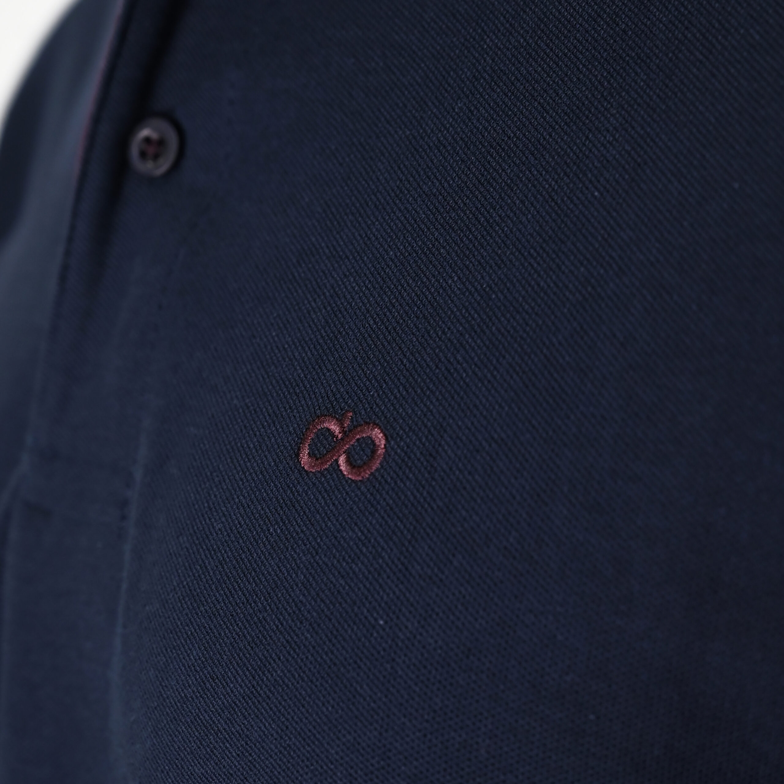 262PS-3097 POLO PIQUE LONGSLEEVE WITH DENSE EMBROIDERY NAVY - Image 5