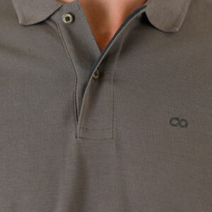 262PS-3097 POLO PIQUE LONGSLEEVE WITH DENSE EMBROIDERY TAUPE - Image 5
