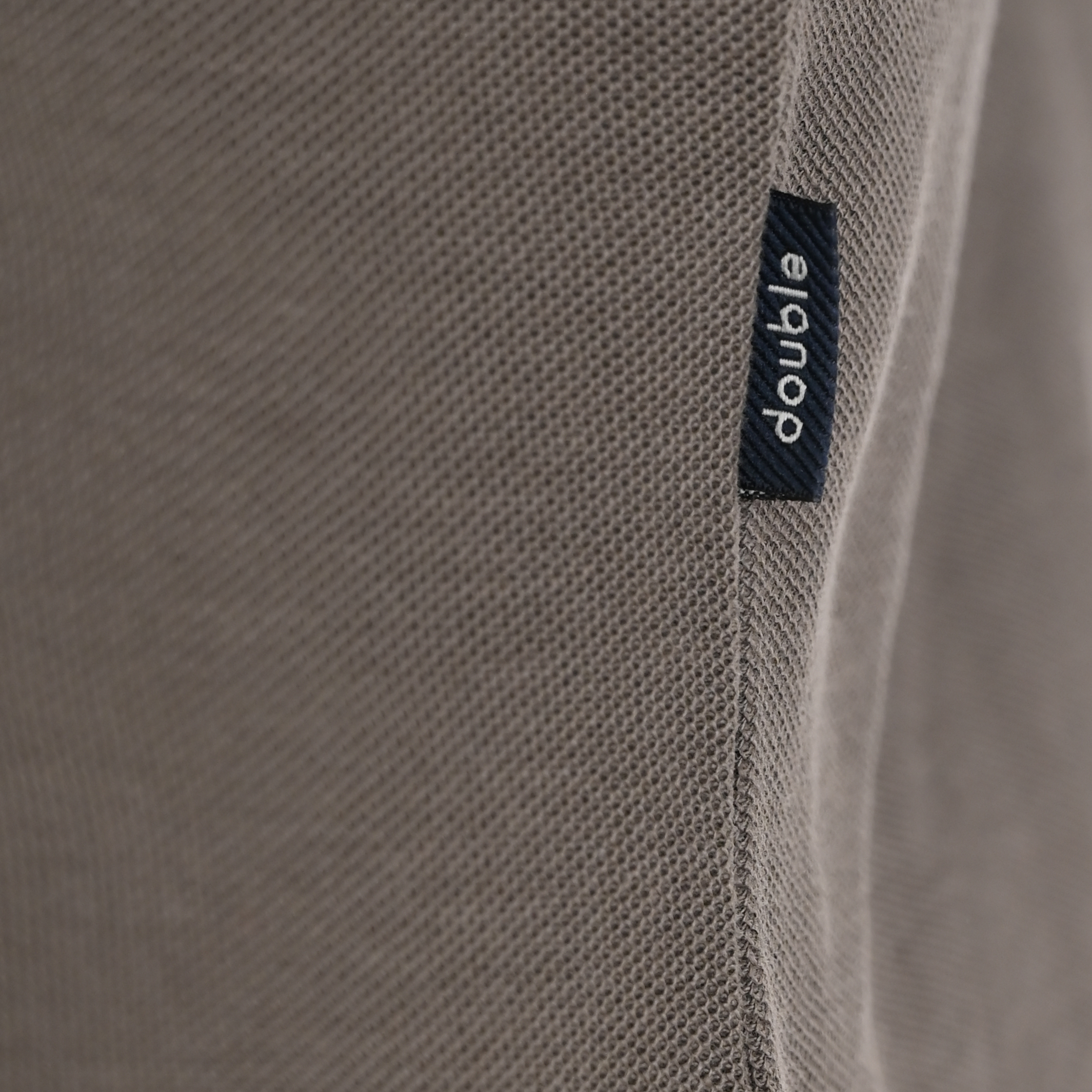 262PS-3097 POLO PIQUE LONGSLEEVE WITH DENSE EMBROIDERY TAUPE - Image 6