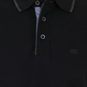 262PS-3098 POLO PIQUE LONGSLEEVE WITH TWO COLORED LAYER HIGH DENSITY PRINT BLACK - Image 5