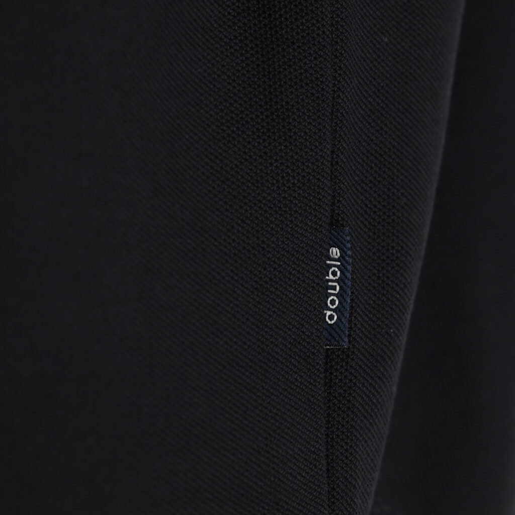 262PS-3098 POLO PIQUE LONGSLEEVE WITH TWO COLORED LAYER HIGH DENSITY PRINT BLACK