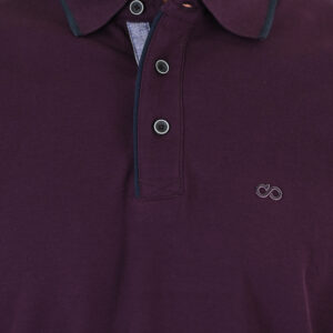 262PS-3098 POLO PIQUE LONGSLEEVE WITH TWO COLORED LAYER HIGH DENSITY PRINT DK RASPBERRY - Image 5