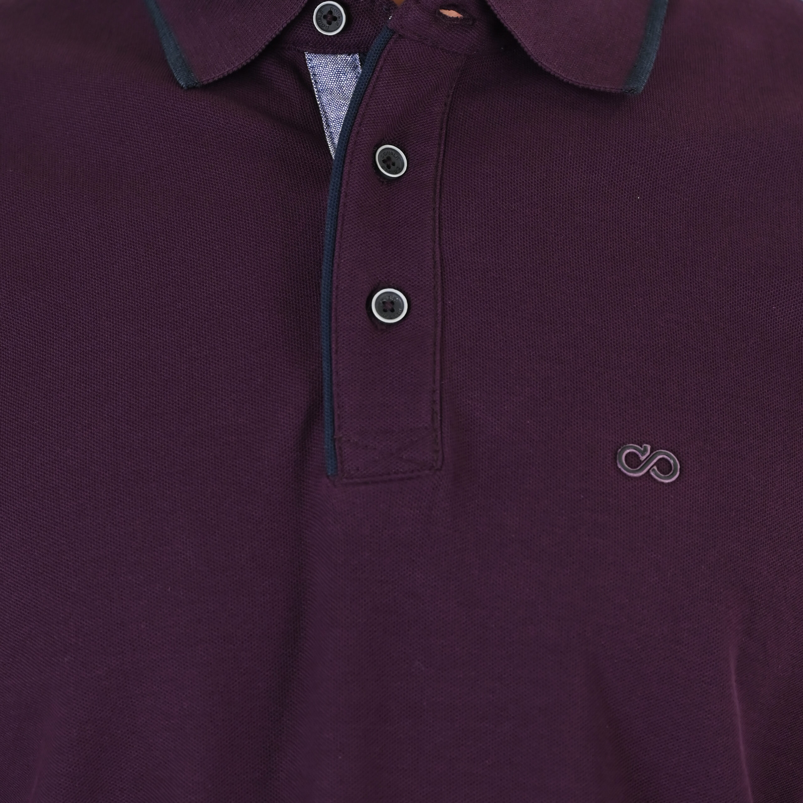 262PS-3098 POLO PIQUE LONGSLEEVE WITH TWO COLORED LAYER HIGH DENSITY PRINT DK RASPBERRY - Image 5