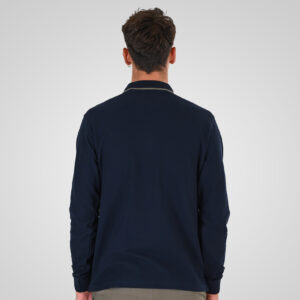 262PS-3098 POLO PIQUE LONGSLEEVE WITH TWO COLORED LAYER HIGH DENSITY PRINT NAVY - Image 4