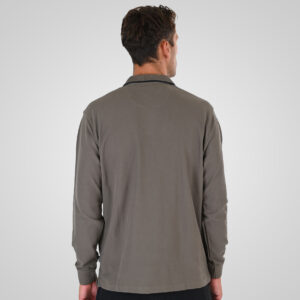 262PS-3098 POLO PIQUE LONGSLEEVE WITH TWO COLORED LAYER HIGH DENSITY PRINT TAUPE - Image 4
