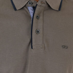 262PS-3098 POLO PIQUE LONGSLEEVE WITH TWO COLORED LAYER HIGH DENSITY PRINT TAUPE - Image 5