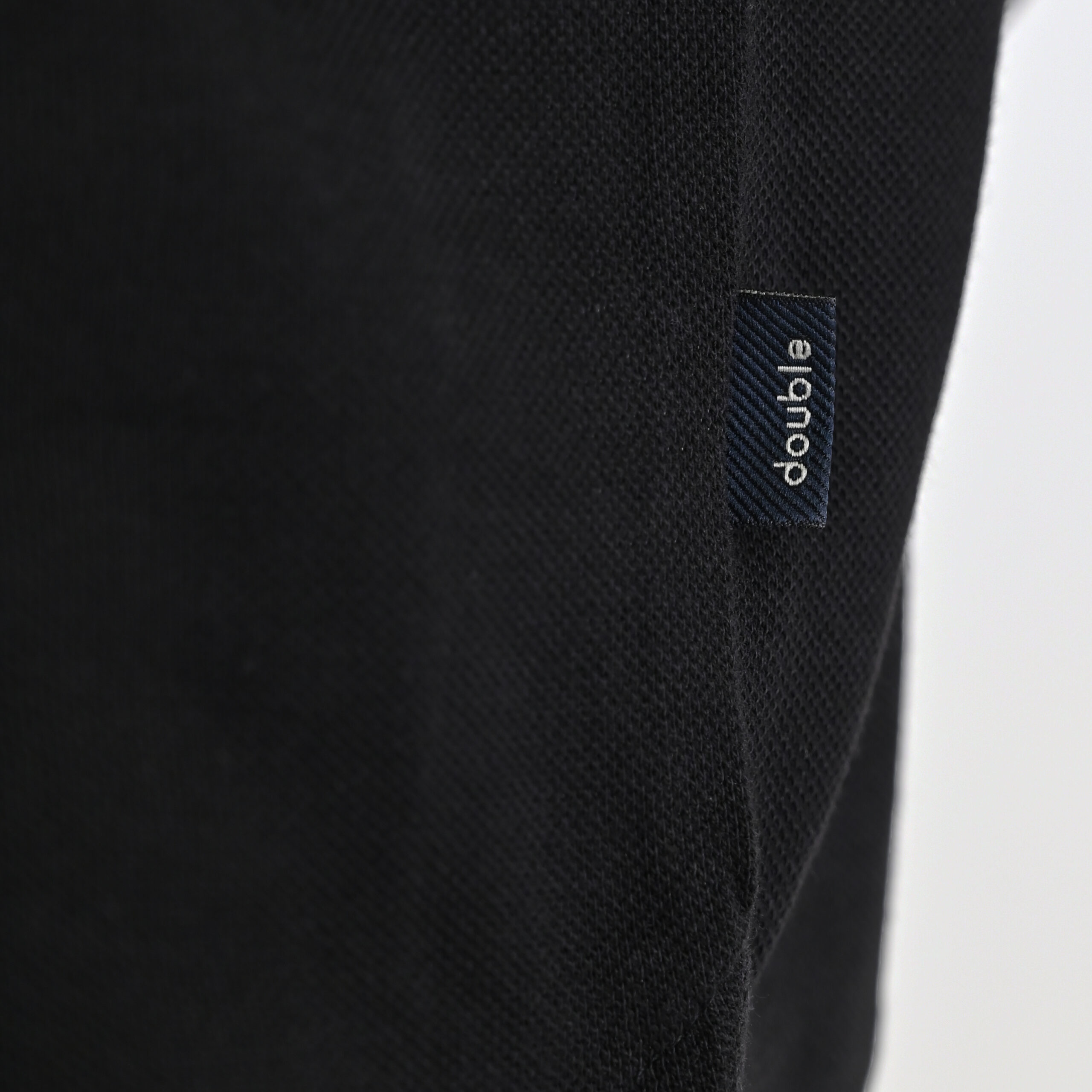 262PS-3099 POLO PIQUE WITH MAO COLLAR LONGSLEEVE AND HIGH DENSITY PRINT BLACK - Image 6