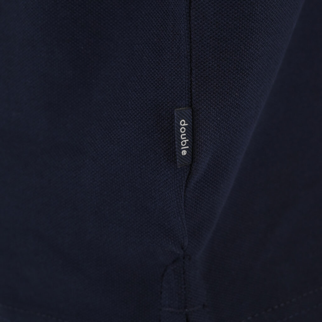 262PS-3099 POLO PIQUE WITH MAO COLLAR LONGSLEEVE AND HIGH DENSITY PRINT NAVY