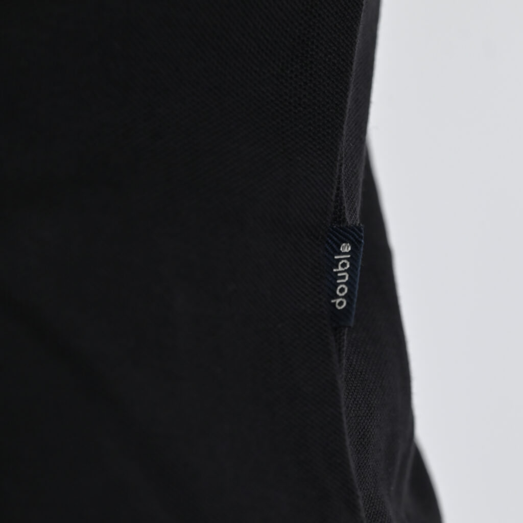262PS-3100 POLO PIQUE LONGSLEEVE WITH CHEST POCKET AND DENSE EMBROIDERY BLACK