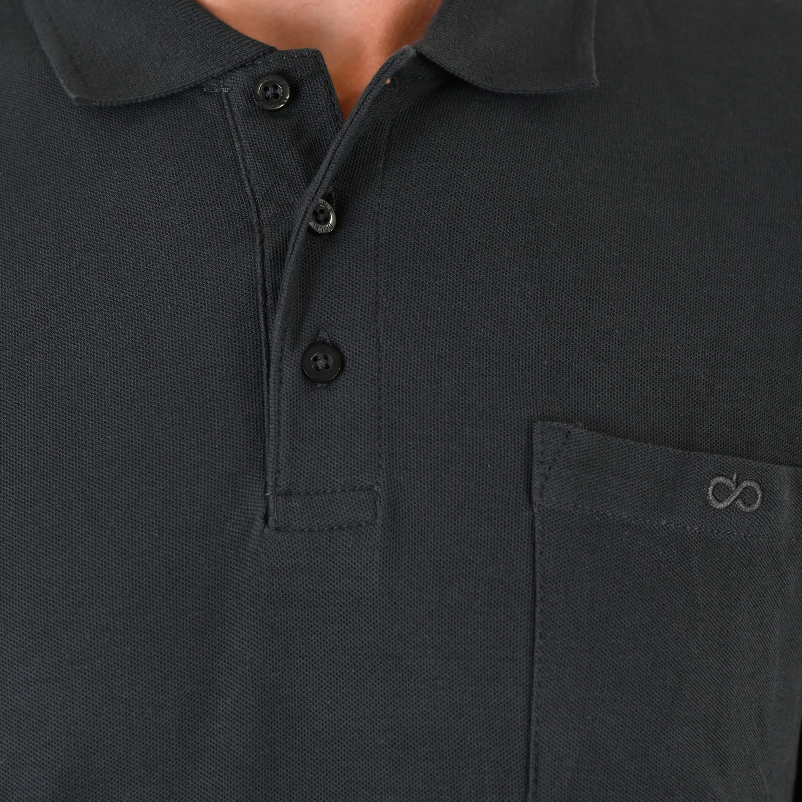 262PS-3100 POLO PIQUE LONGSLEEVE WITH CHEST POCKET AND DENSE EMBROIDERY DK KHAKI - Image 5