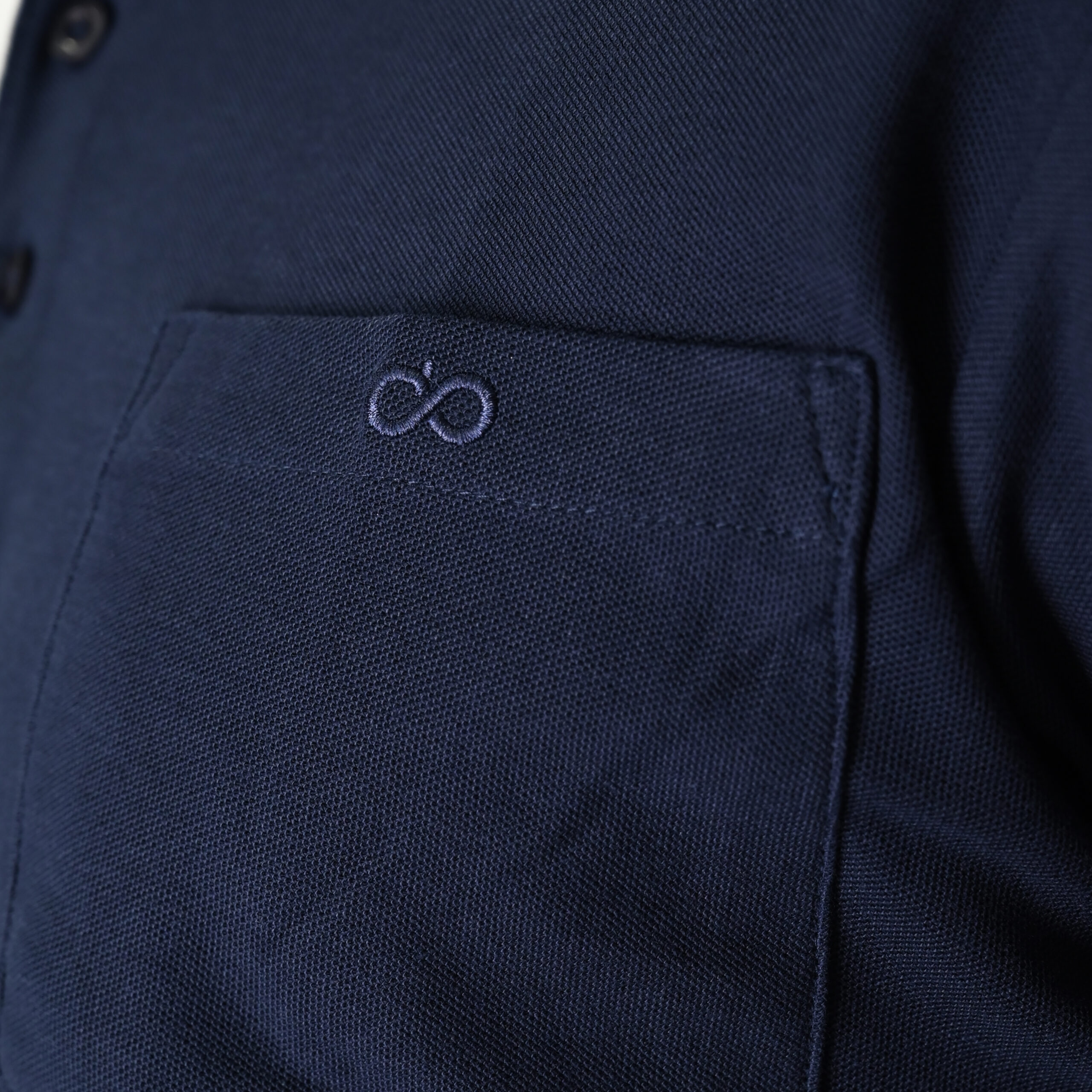 262PS-3100 POLO PIQUE LONGSLEEVE WITH CHEST POCKET AND DENSE EMBROIDERY NAVY - Image 5