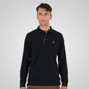 262PS-3102 POLO LONGSLEEVE (JERSEY FABRIC WITH PEACH FINISH) BLACK